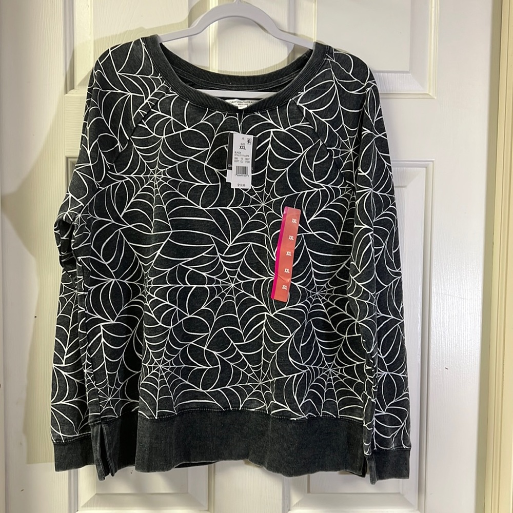 🕸XXL Spiderweb sweatshirt NWT🕸